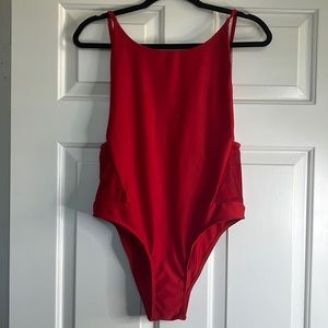 Large Red One Piece Bathing Suit
